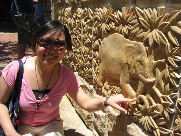 美麗和阿象壁雕