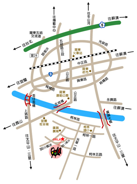 ORLA交通圖 ORLAL交通圖