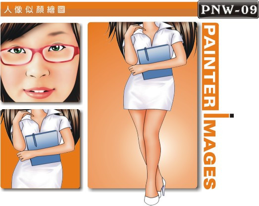 女生人像Q版漫畫　　PNW-09-1.jpg