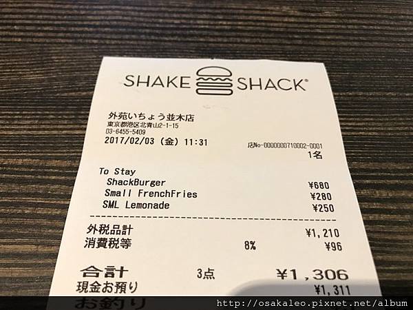 2017冬東京D2.1 SHAKE SHACK﹝神宮外苑﹞