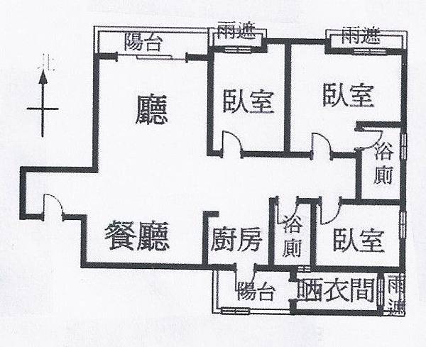 1255532 新業大居高樓視野三房（12D）格局圖