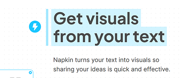 Napkin 將文字呈現出圖表視覺效果