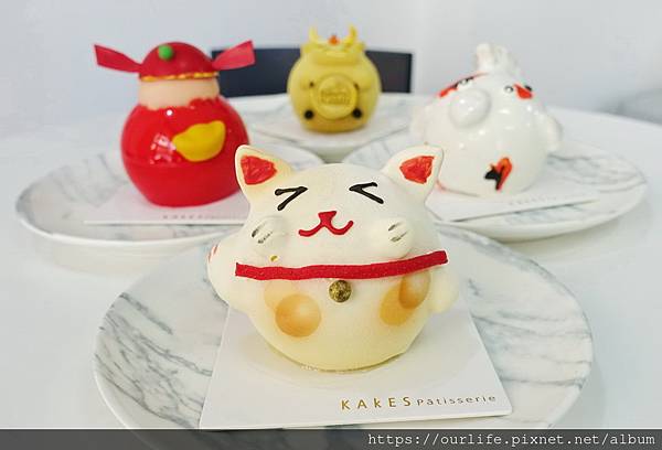 台中.活靈活現俏皮可愛的招財貓甜點@KAKES Pâtisserie