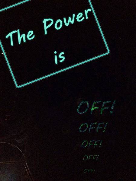the power is off