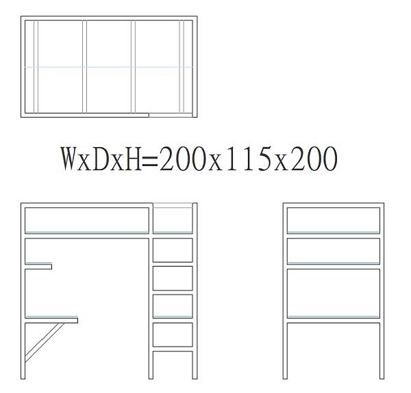 【空間家具/快拆圓管】_單人加大高架床DIY組合