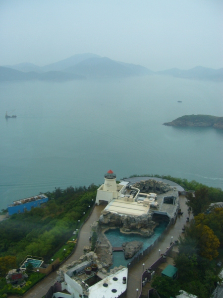 搭飛盤看到的海洋公園景色