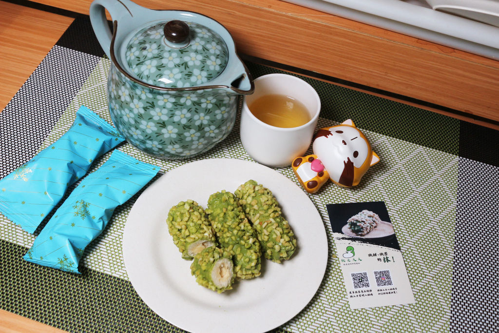 桃之夭夭抹茶杏仁捲 濃郁抹茶與巧克力 香酥微苦不膩口