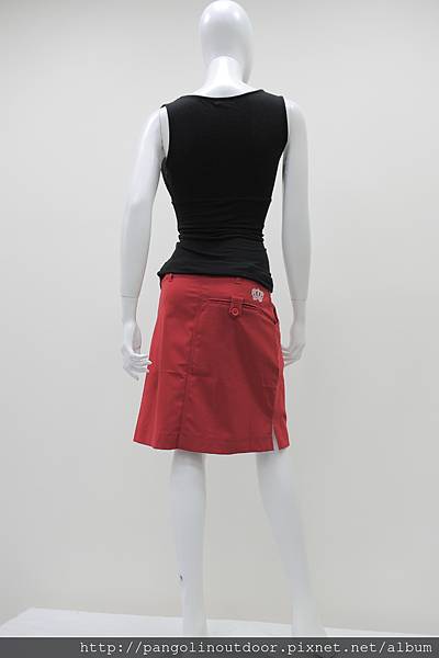 休閒短裙-紅 (1)