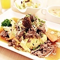 牛肉壽喜燒歐姆蛋飯