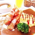 香脆鮮蝦咖哩歐姆蛋飯