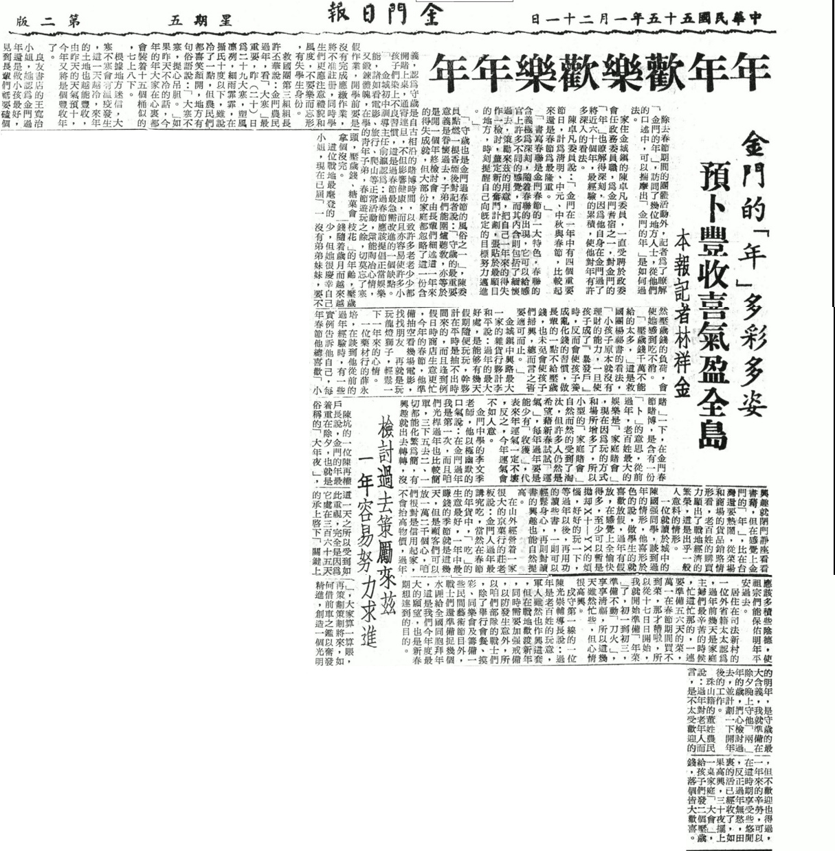 19660121金門日報