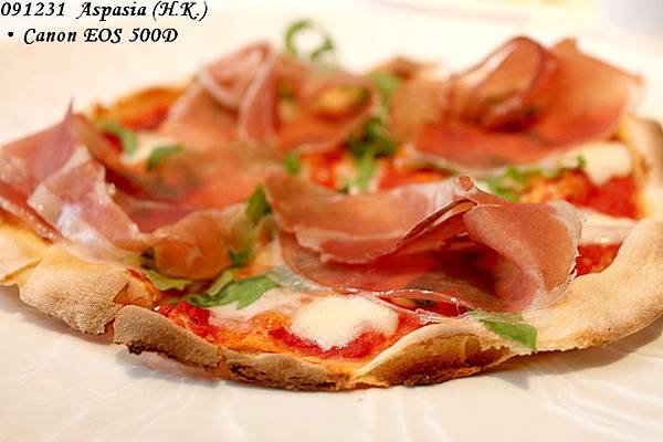 2009.12.31(四) 040. Aspasia - Pizza with Parma Ham and Rocket Salad　帕馬火腿 Pizza & 蔬菜沙拉