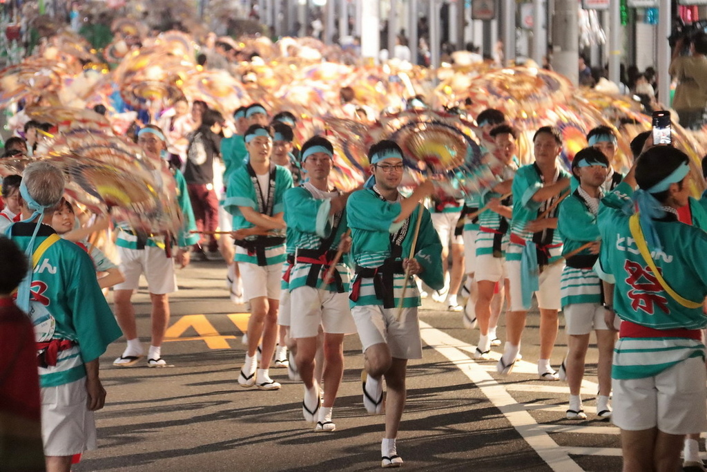 日本鳥取。鏘鏘祭しゃんしゃん祭︱入列《金氏世界紀錄》祭典。4