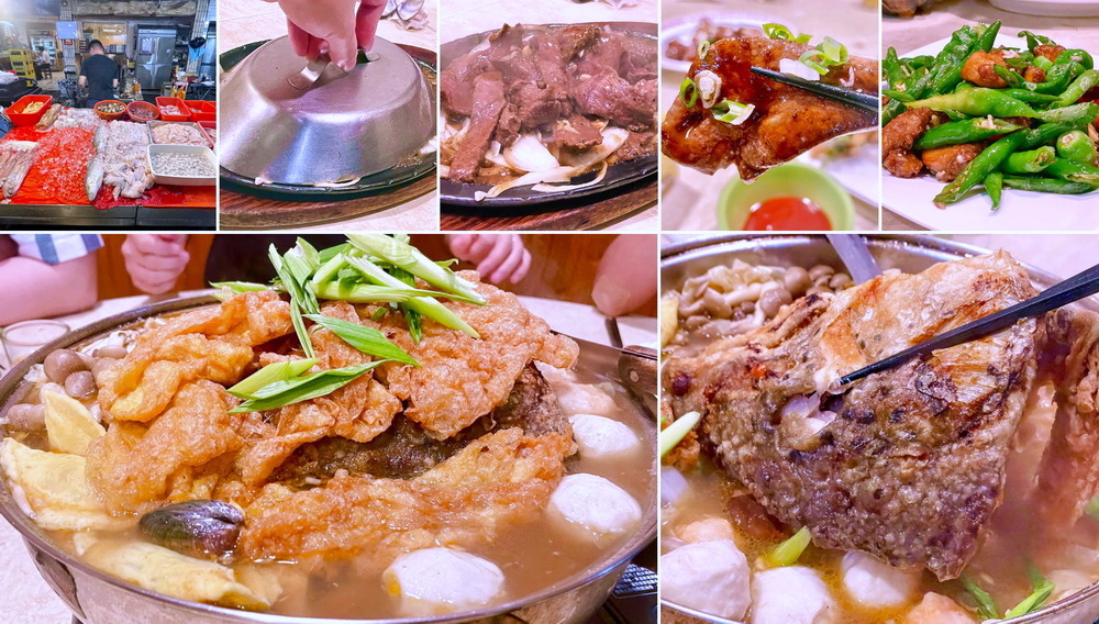 台北六張犁。李家榕樹下海產店︱料多味豐砂鍋魚頭，脆嫩醬炒豬肝