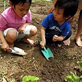 2012.04.11-在學校菜圃學習鬆土中（學校老師紀錄）