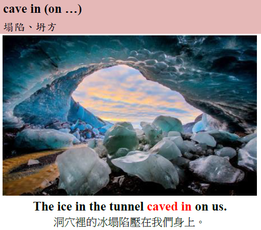 cave in on