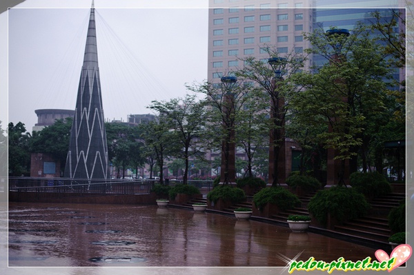 滂沱大雨的板橋