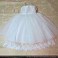 花童禮服圓胸蕾絲裙 FG001-001硬緞蕾絲多層網紗