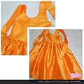 花童禮服圓胸双肩帶FG004-001橘亮硬緞白緞襯裙