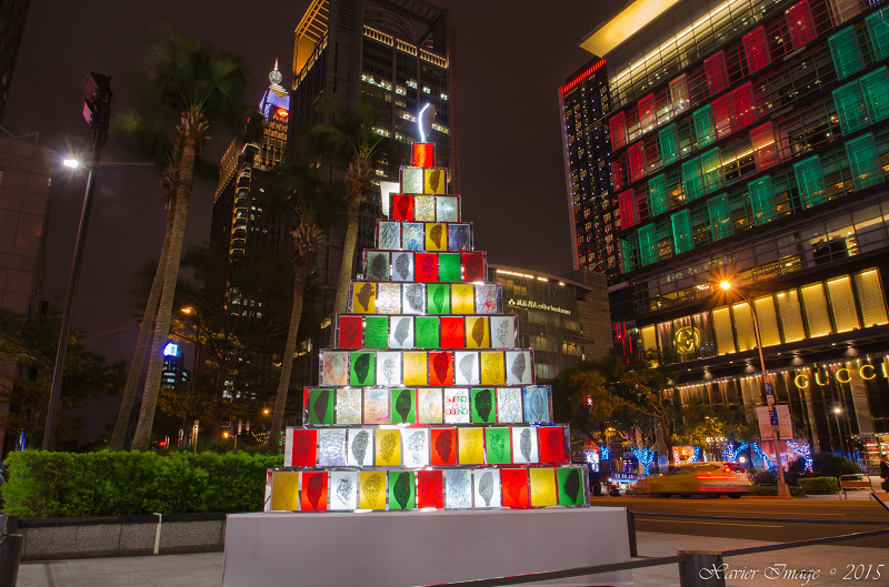 台北信義區夜景聖誕燈飾_微風松高