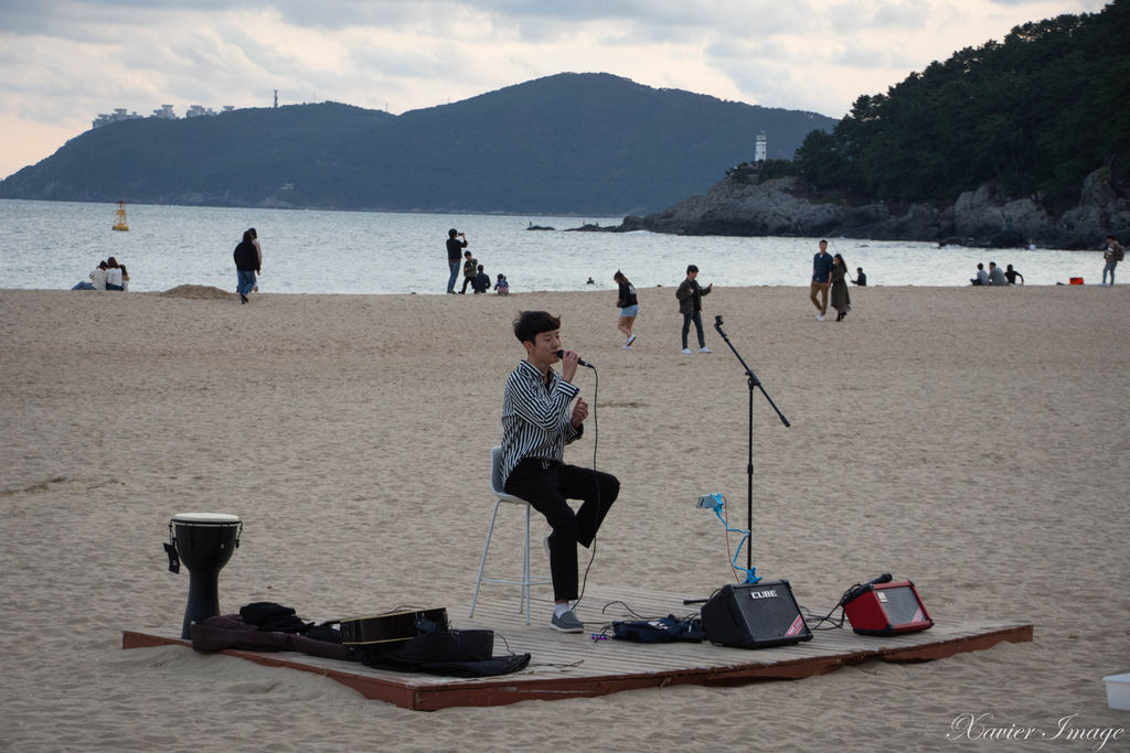 釜山海雲臺海水浴場_街頭藝人