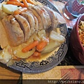 roast pork & salad