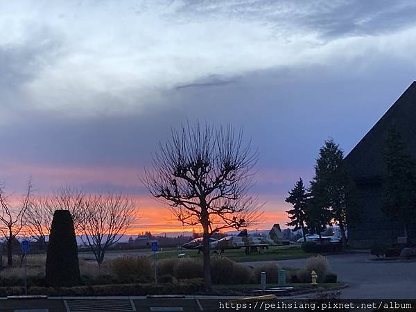 Sunset at Evergreen Museum