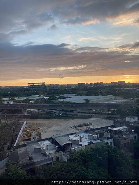 Sunset from the quarantine hotel room