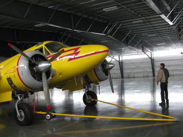 old yellow airplane