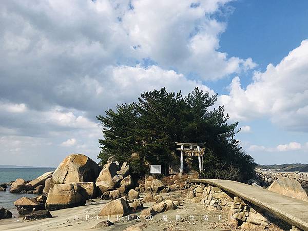 福岡糸島的秘境ー箱島神社與枯木海砂的海鹽布丁