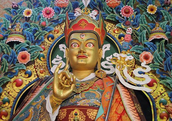 不丹寺院中的三眼蓮師 不丹寺院中的三眼蓮師
