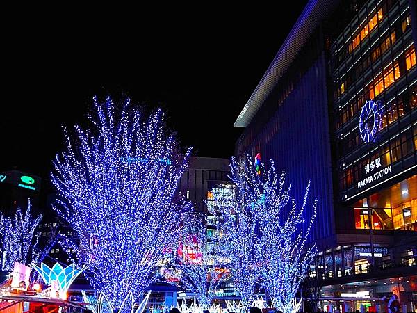 【光の街 博多】超閃燈飾閃耀夜空.福岡聖誕市集.福岡クリスマ