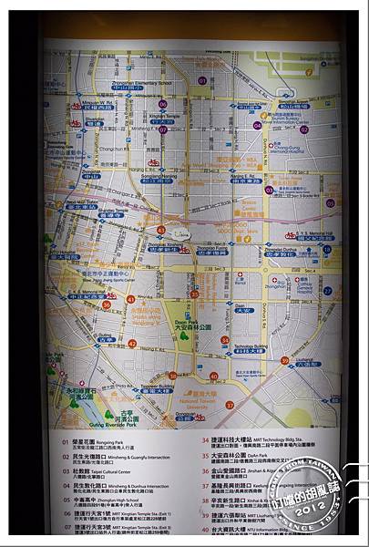 台北市政府與捷安特合作的自行車租借Ubike系統 - 站點地圖