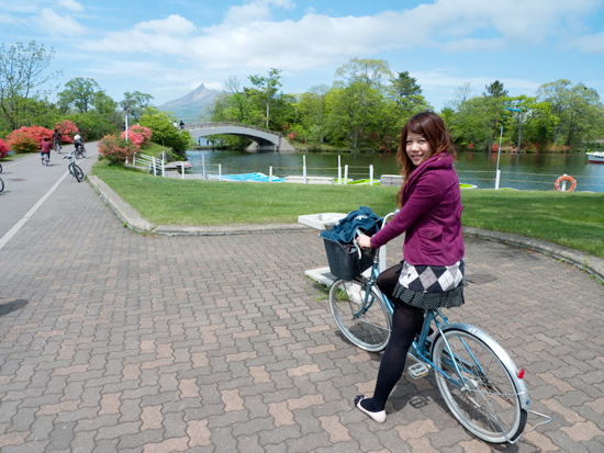 大沼公園騎腳踏車