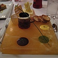 DBD Parfait of yellowfin and yellowtuna tartates with sturgeon caviar