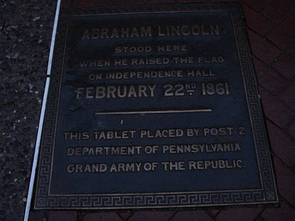 Lincoln stood here