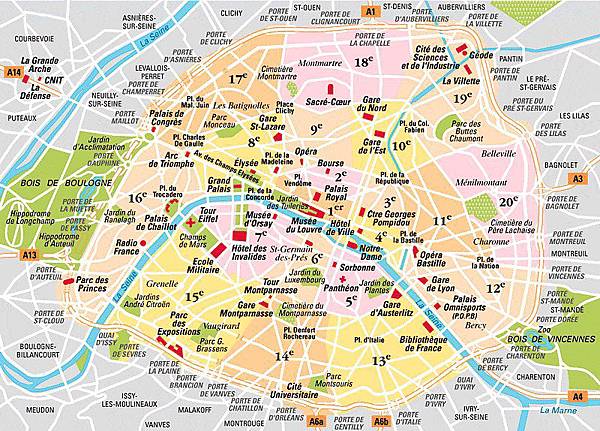 巴黎行政區圖