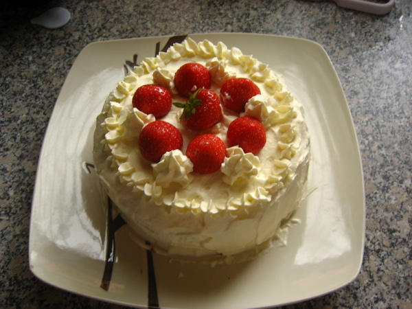 Strawberry Cake, made for a friend's birthday 1