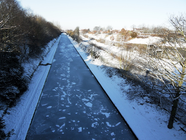 even canal is frozen