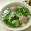 香菇貢丸青菜湯30元