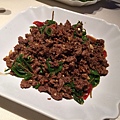 九層塔牛肉末