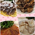 軟絲、蜜汁杏鮑菇、烏魚子墨魚鮑、