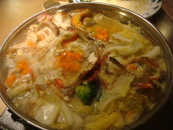 煮食中紅蟳火鍋 煮食中紅蟳火鍋