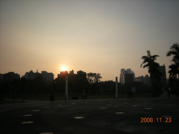 中央公園夕陽