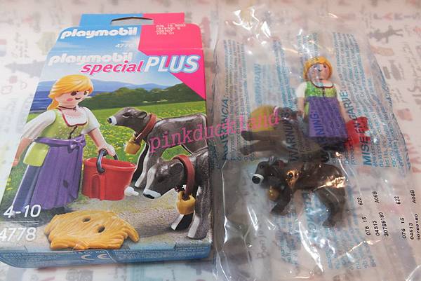 Playmobil 摩比人鄉村女孩與小牛 playmobil special plus #4778