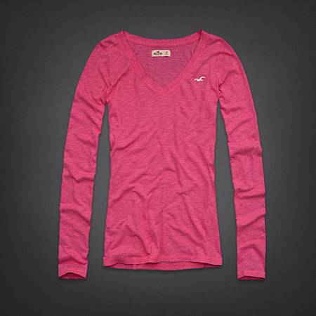 Arch Bay V Neck T-Shirt 339-663-0232-060 Pink.jpg