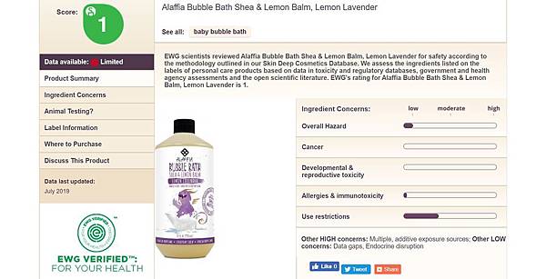 FireShot Capture 017 - Alaffia Bubble Bath Shea %26; Lemon Balm, Lemon Lavender -- Skin Deep® C_ - www.ewg.org.jpg