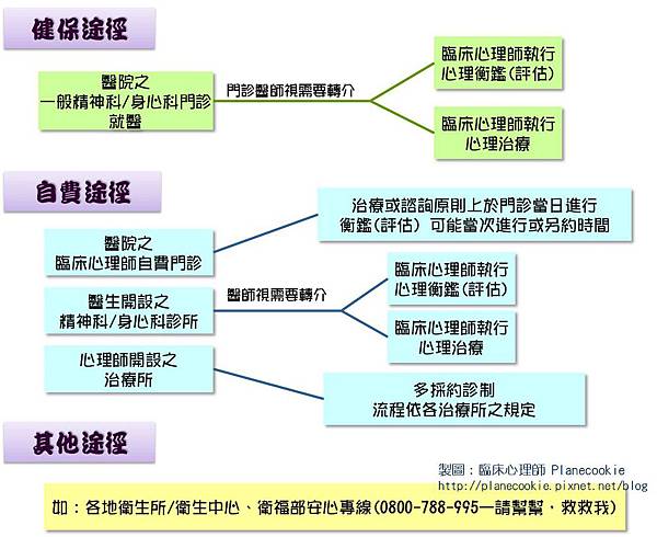 心理衡鑑及治療流程