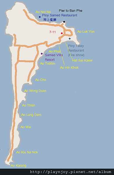 koh samet self map