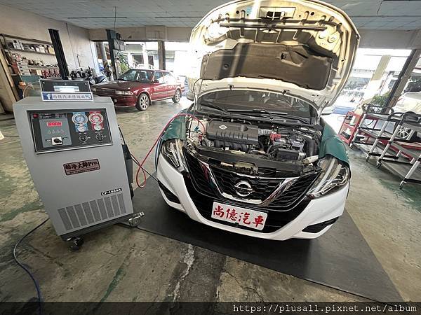 NISSAN BIG TIIDA 冷氣系統保養 冷凍油更換